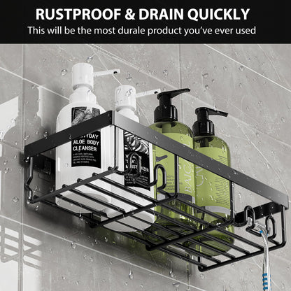 Moforoco Adhesive Shower Caddy Shelf Organizer