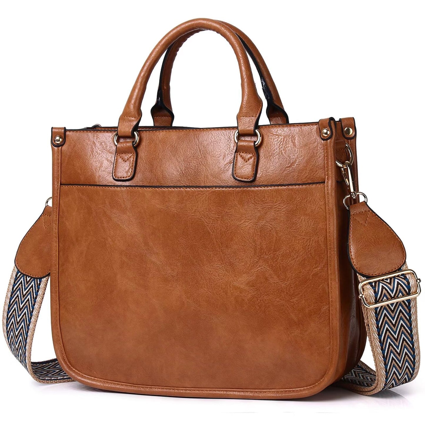 AUYOCO Chic Vegan Leather Crossbody Bag with Strap