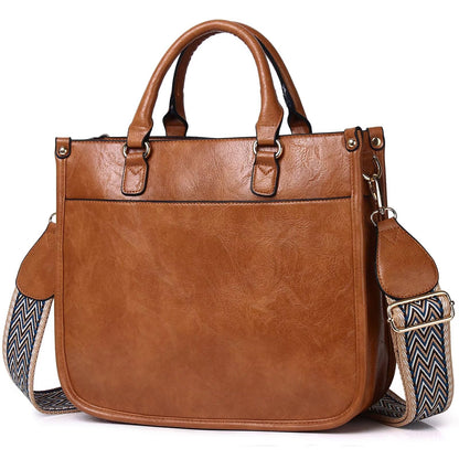 AUYOCO Chic Vegan Leather Crossbody Bag with Strap