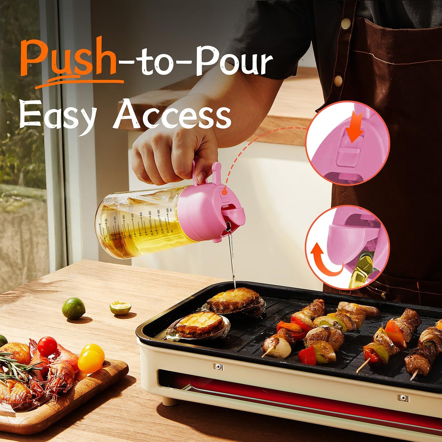 SprayMaster Duo: 16oz Olive Oil Dispenser - Black