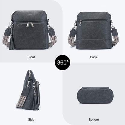 Tassel Charm Crossbody Bag for Women