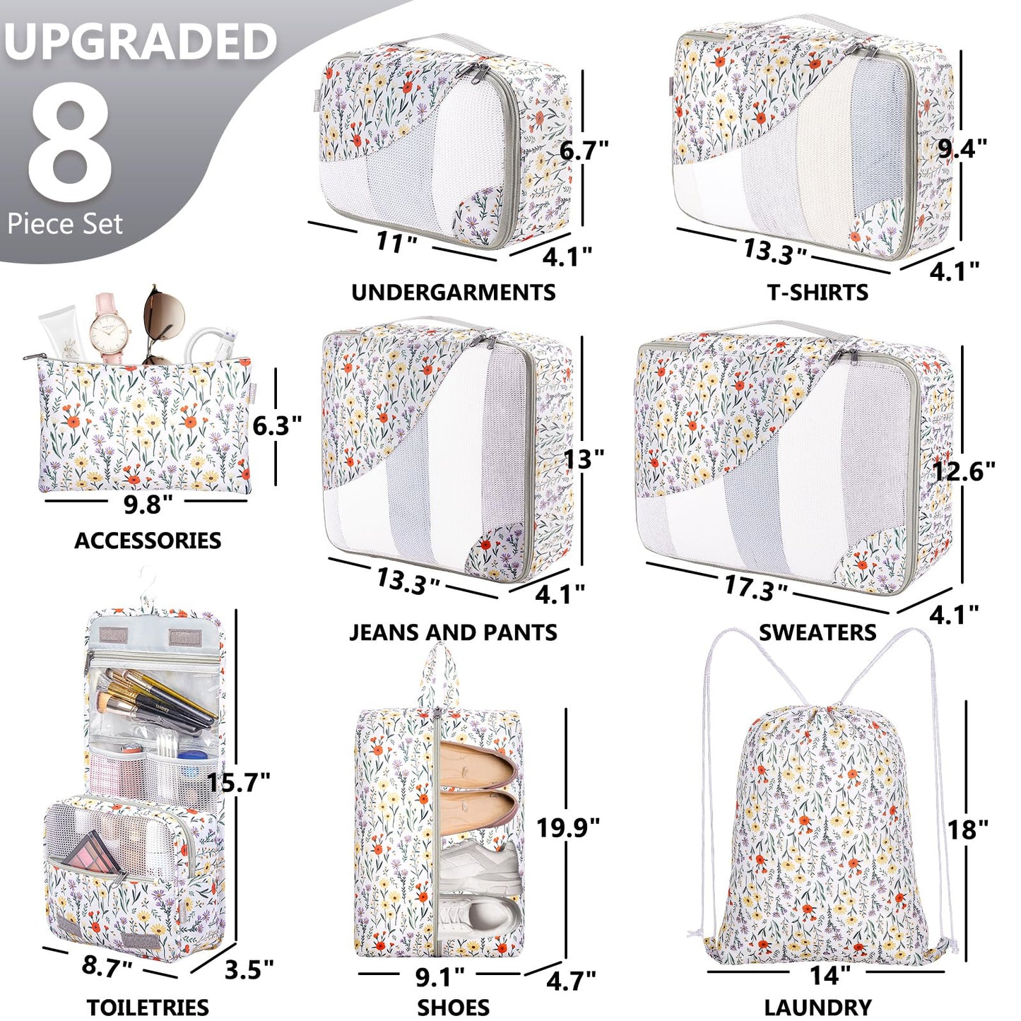OlarHike Travel Cube Set - Cream Organizer & Gifts