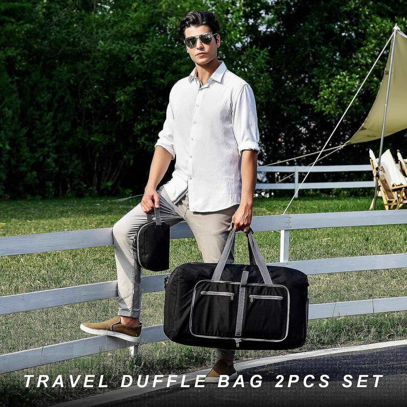 Felipe Varela 65L Duffle Bag with Shoes Compartment and Adjustable Strap,Foldable Travel Duffel Bags for Men Women,Waterproof Duffel Bags - Premium Travel Duffels from Visit the Felipe Varela Store - Just $35.99! Shop now at Handbags Specialist Headquarter