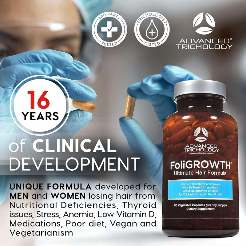 FoliGROWTH™ Hair Growth Supplement for Thicker Fuller Hair | Approved* by the American Hair Loss Association | Revitalize Thinning Hair, Backed by 20 Years of Experience in Hair Loss Treatment Clinics - Premium Health Care from Visit the Advanced Trichology Store - Just $63.99! Shop now at Handbags Specialist Headquarter