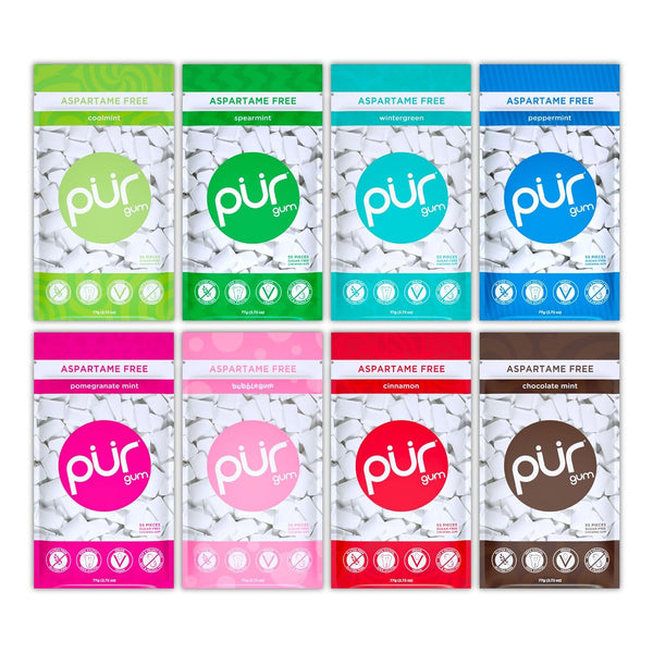 PUR Gum | Aspartame Free Chewing Gum | 100% Xylitol | Natural Spearmint Flavored Gum, 55 Pieces (Pack of 1) - Premium Grocery & Gourmet Food from Visit the PUR Store - Just $7.99! Shop now at Handbags Specialist Headquarter