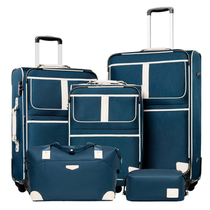 Coolife Expandable 4-Piece Spinner Luggage Set