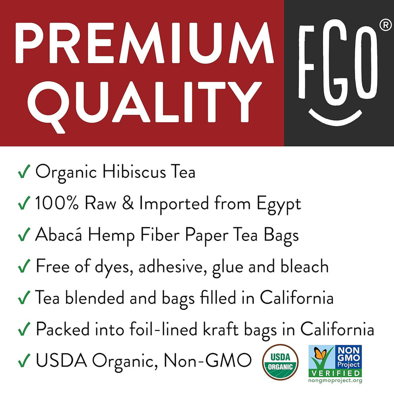 FGO Organic Hibiscus Tea, Eco-Conscious Tea Bags, 100 Count, Packaging May Vary (Pack of 1) - Premium Health Care from Visit the FGO Store - Just $32.99! Shop now at Handbags Specialist Headquarter