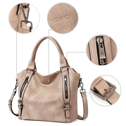 CLUCI Eco Luxe Vegan Leather Tote Bag