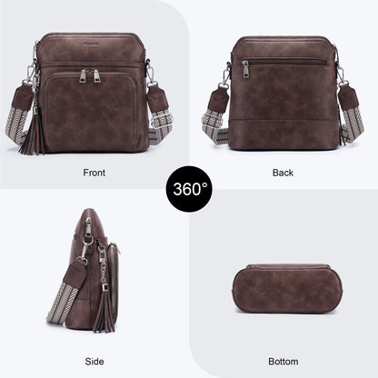 Tassel Charm Crossbody Bag for Women