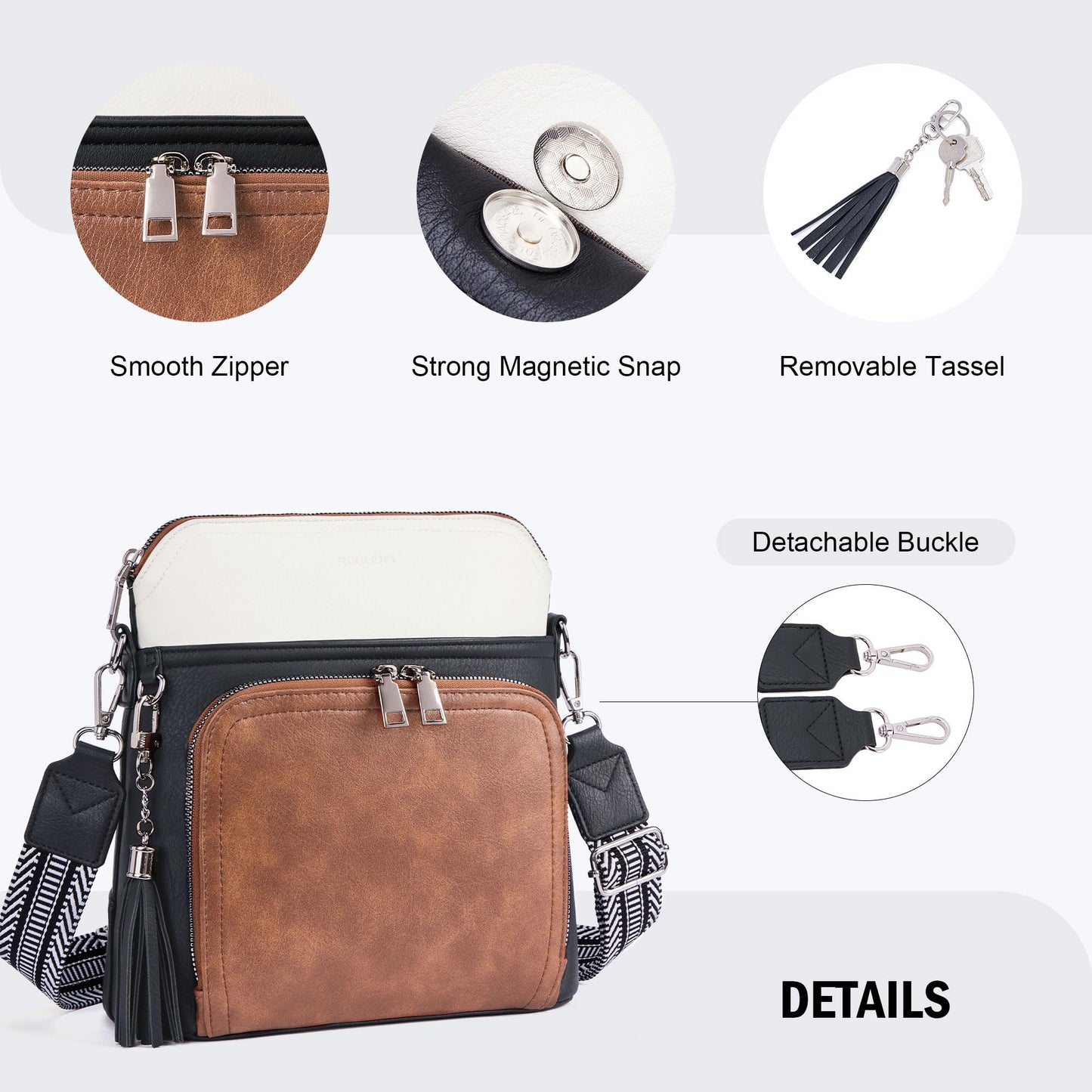 Tassel Charm Crossbody Bag for Women
