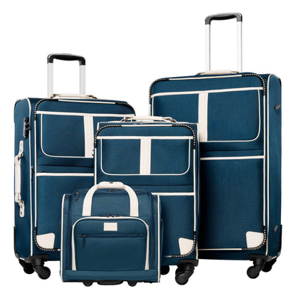 Coolife Expandable 4-Piece Spinner Luggage Set