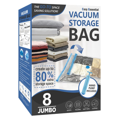 CozyVac Travel Bags with Pump - 6 Pack Space Savers