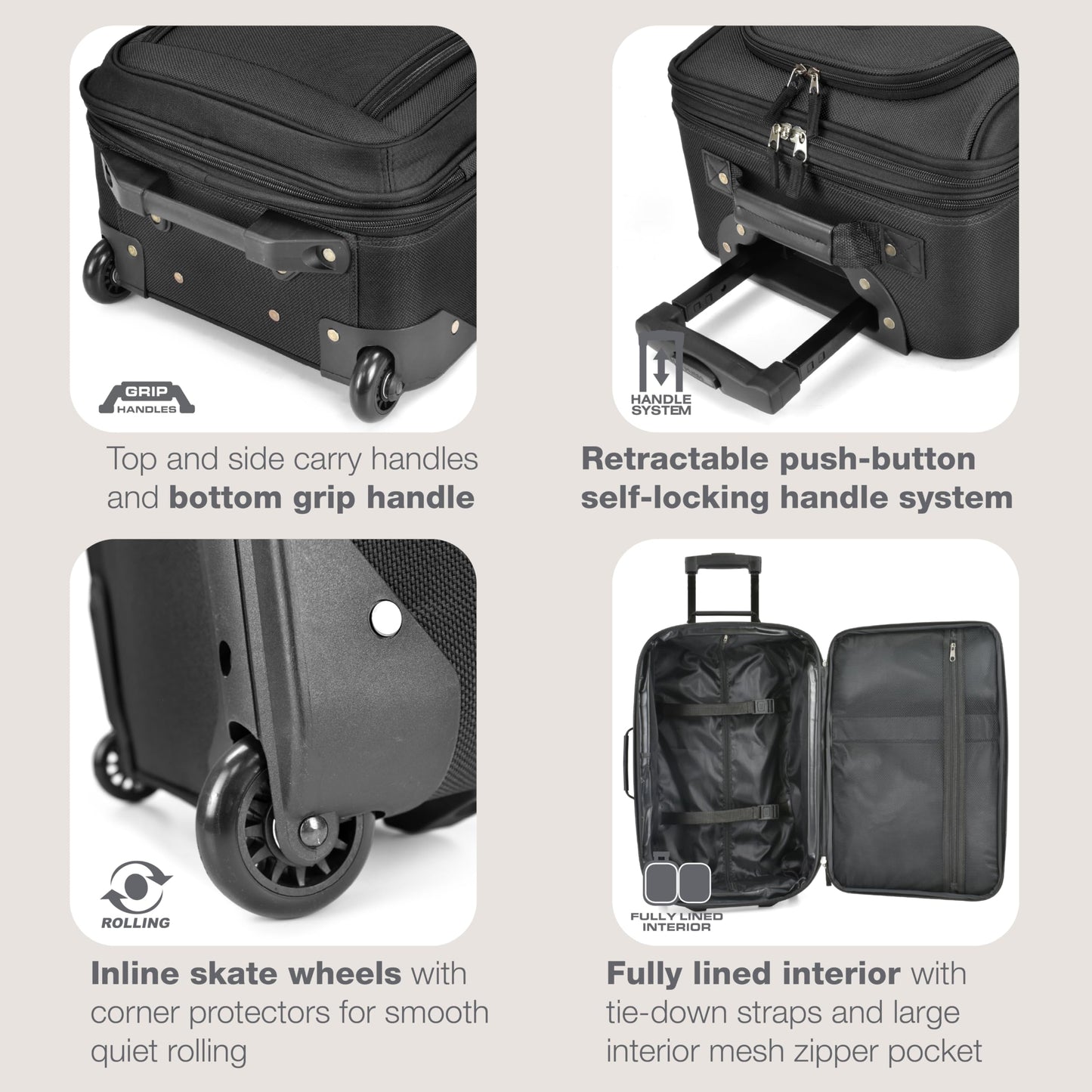 U.S. Traveler Rio Expandable Orange Carry-on