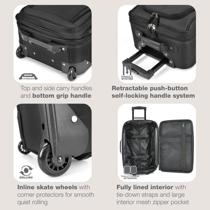 U.S. Traveler Rio Expandable Orange Carry-on