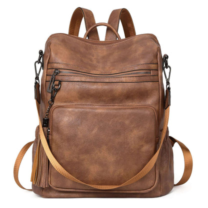 CLUCI Luxe Convertible Leather Backpack Purse