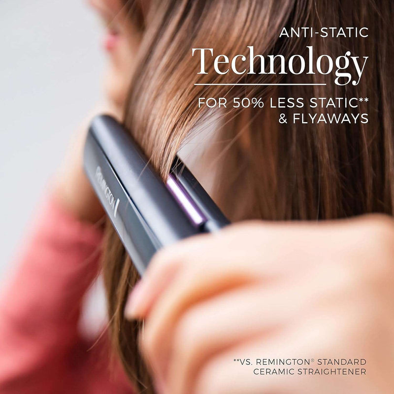 Remington 1 Inch Anti Static Flat Iron with Floating Ceramic Plates and Digital Controls Hair Straightener, Purple, 1 Count, S5502 - Premium Hair Accessories from Visit the Remington Store - Just $25.99! Shop now at Handbags Specialist Headquarter