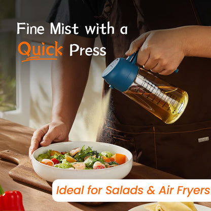 SprayMaster Duo: 16oz Olive Oil Dispenser - Black