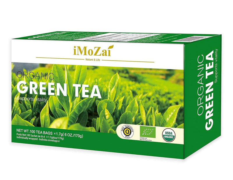 Imozai Organic Green Tea Bags 100 Count Individually Wrapped - Premium health from Visit the iMoZai Store - Just $14.99! Shop now at Handbags Specialist Headquarter