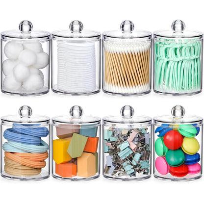 Clear Acrylic Qtip Dispenser Set - 4 Pack