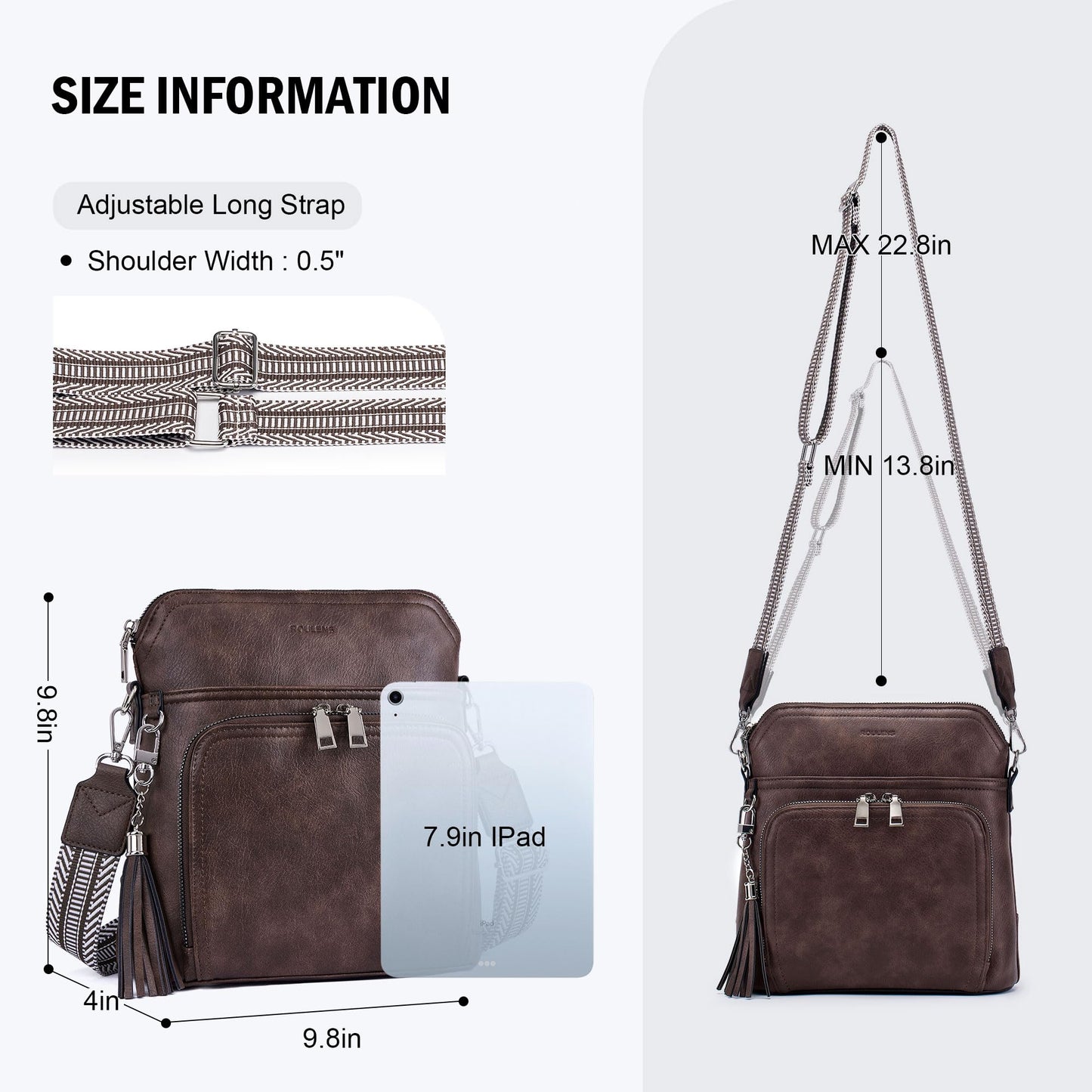 Tassel Charm Crossbody Bag for Women