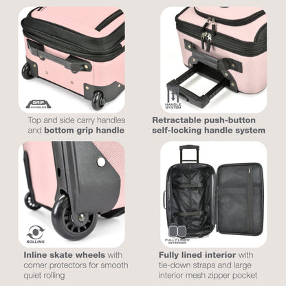 U.S. Traveler Rio Expandable Orange Carry-on