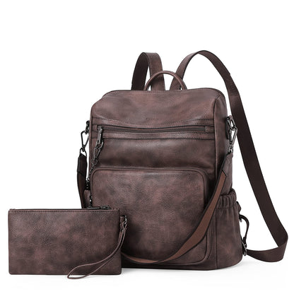 CLUCI Luxe Convertible Leather Backpack Purse