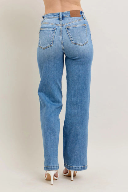 Judy Blue Full Size High Waist Straight Jeans Plus Size - Premium Women / Jeans & Denim from Trendsi - Just $72.99! Shop now at Handbags Specialist Headquarter