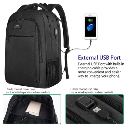 MATEIN SleekGuard Laptop Backpack with USB Port
