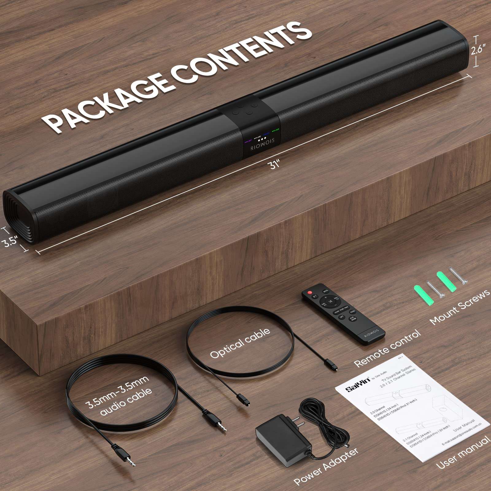 Smart SoundBar: Custom Bass & Compact Design