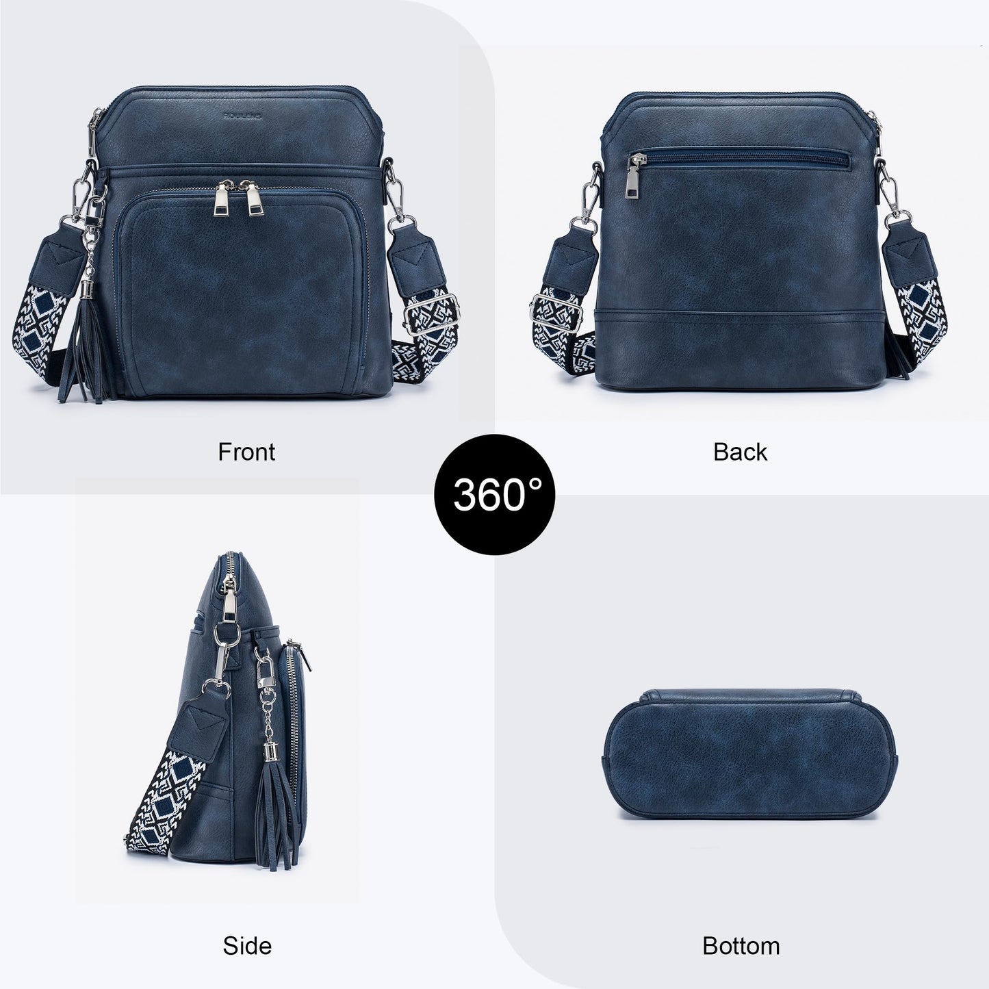 Tassel Charm Crossbody Bag for Women