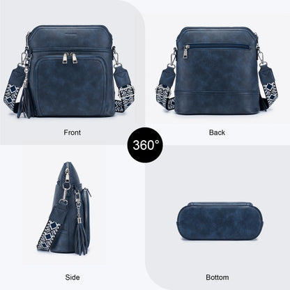 Tassel Charm Crossbody Bag for Women