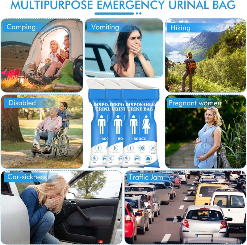 DIBBATU Disposable Urine Bag, 12/24 PCS Pee Bags for Travel for Women/Men, 800ML Emergency Portable Urinal Bag and Vomit Bags, Unisex Urinal Bag for Camping, Traffic Jams, Pregnant, Patient, Kids - Premium Health Care from Visit the DIBBATU Store - Just $17.99! Shop now at Handbags Specialist Headquarter
