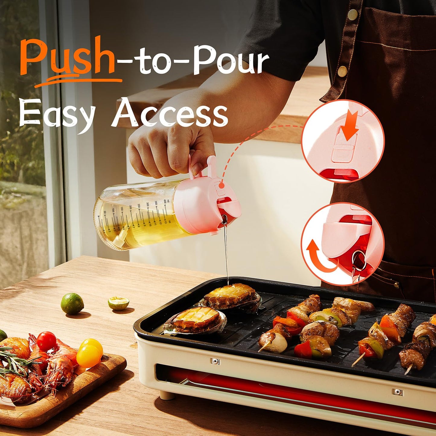 SprayMaster Duo: 16oz Olive Oil Dispenser - Black