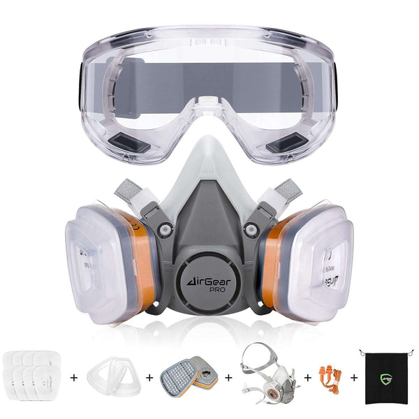 AirGearPro G-500 Reusable Respirator Mask with A1P2 Filters | Anti-Gas, Anti-Dust | Gas Mask Ideal for Painting, Woodworking, Construction, Sanding, Spraying, Chemicals, DIY etc - Premium Health Care from Visit the AirGearPro Store - Just $43.99! Shop now at Handbags Specialist Headquarter
