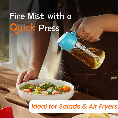 SprayMaster Duo: 16oz Olive Oil Dispenser - Black