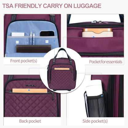 EMPSIGN 16 Wheeled Underseat Travel Bag