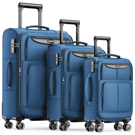 SHOWKOO Armygreen 3-Piece Expandable Luggage Set