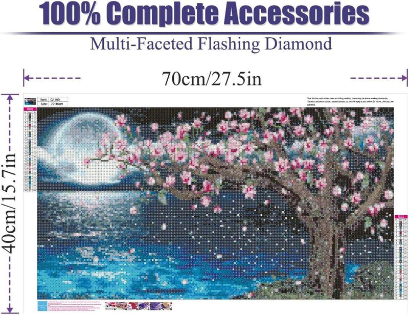 pchmcu 5D Diamond Art Painting Moon,Large Diamond Painting Kits for Adults,DIY Full Drill Crystal Rhinestone Arts and Crafts,Gem Art Painting with Diamond Home Wall Decor Tree (27.5 X 15.7inch1 - Premium ARTS, CRAFTS & GIFTS from Brand: pchmcu - Just $7.99! Shop now at Handbags Specialist Headquarter