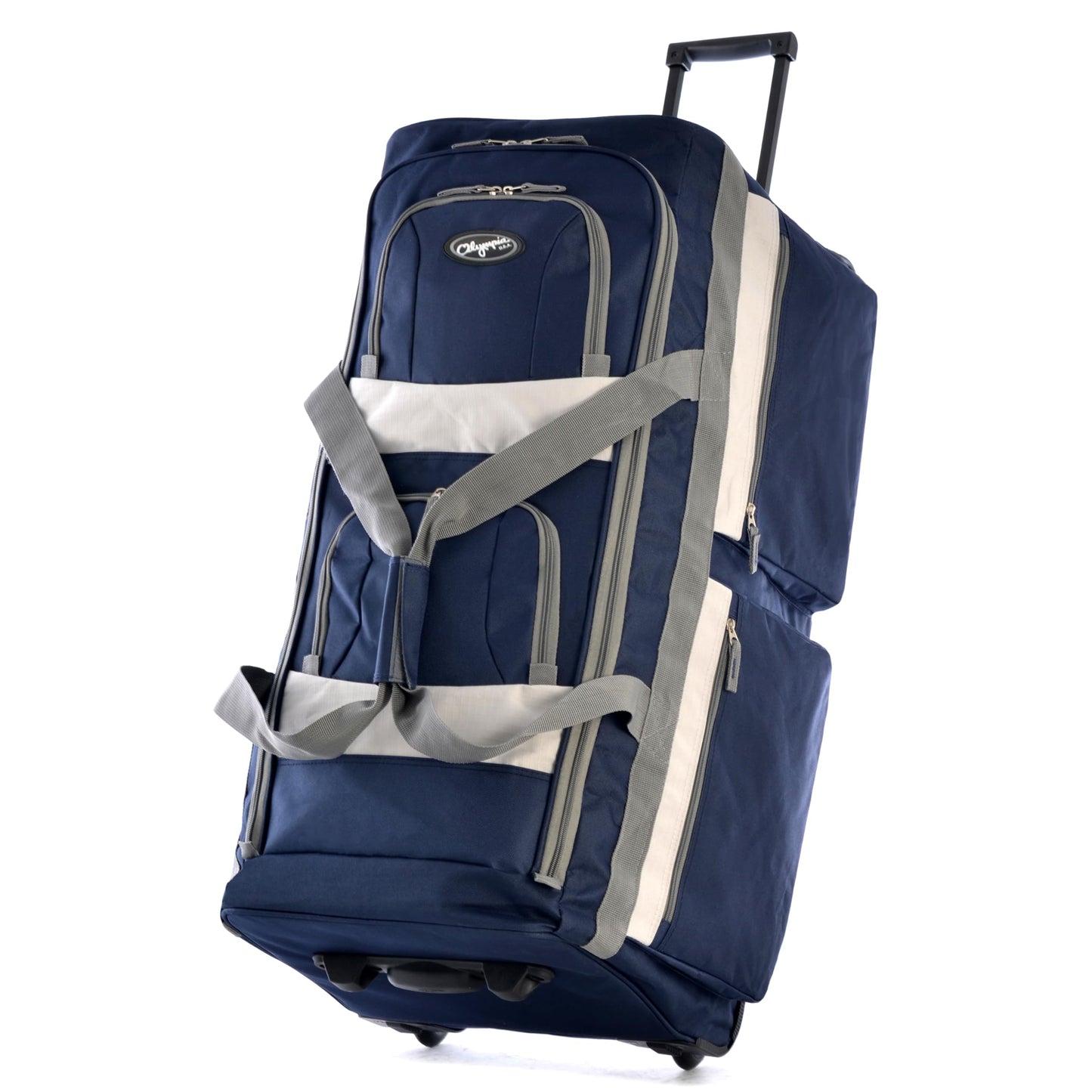 Olympia 22 Max Wheeled Duffel: 8-Pocket Water-Resist