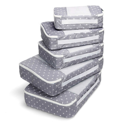 TravelWise Weekender Packing Cube Set - Silver 5-Piece