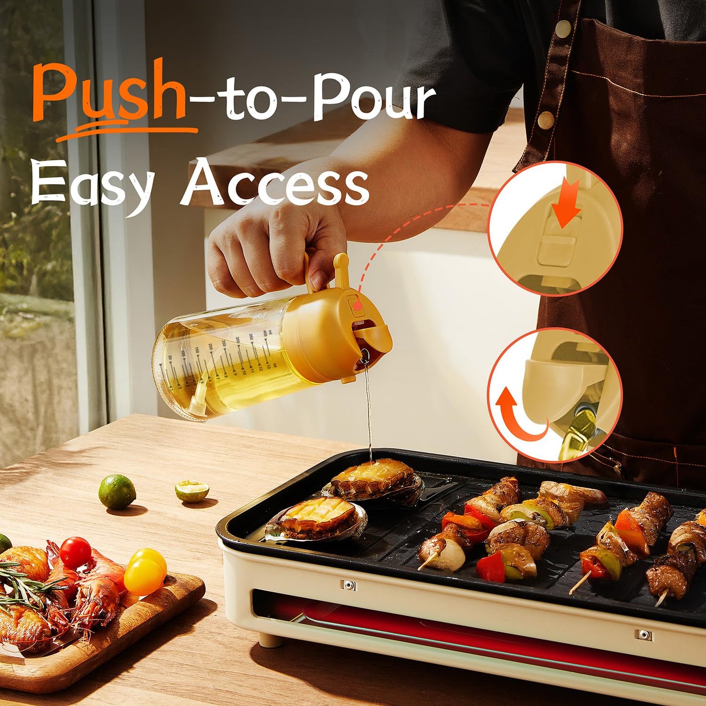 SprayMaster Duo: 16oz Olive Oil Dispenser - Black