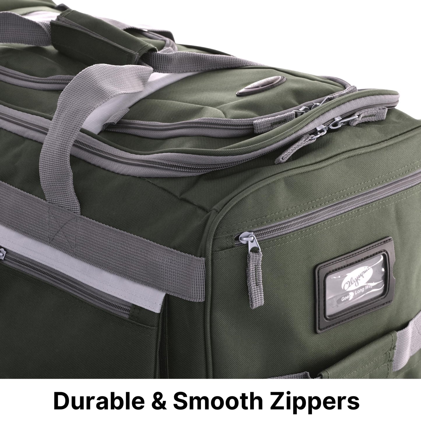 Olympia 22 Max Wheeled Duffel: 8-Pocket Water-Resist