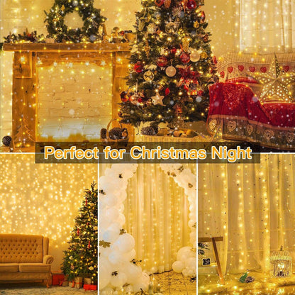 Minetom 300 LED Dimmable Fairy Curtain Lights