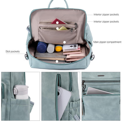 CLUCI Luxe Convertible Leather Backpack Purse