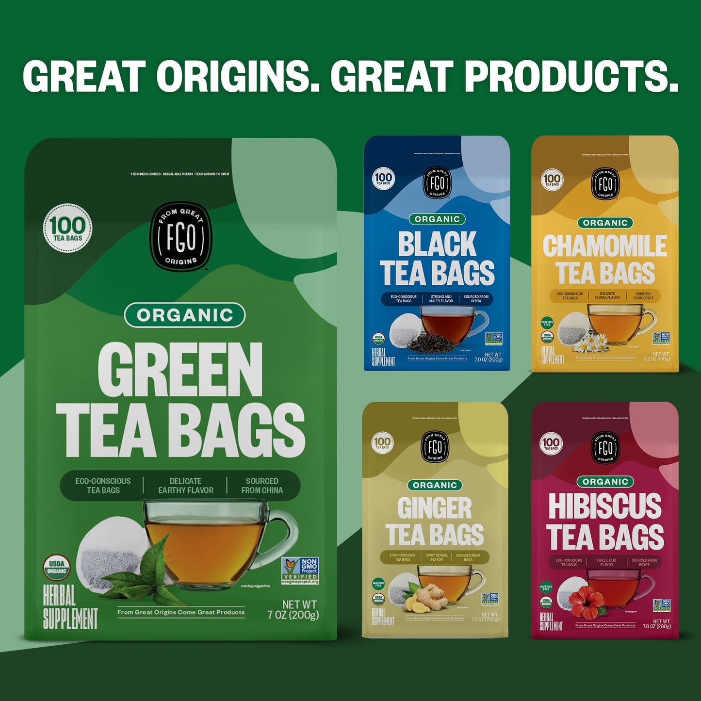 ElderZen Organic Tea - Caffeine-Free Eco Bags