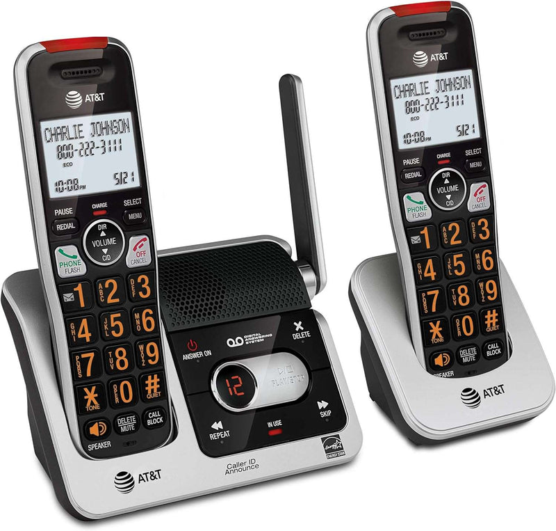 AT&T BL102-2 DECT 6.0 2-Handset Cordless Phone for Home with Answering Machine, Call Blocking, Caller ID Announcer, Audio Assist, Intercom, and Unsurpassed Range, Silver/Black - Premium Phone from Visit the AT&T Store - Just $62.99! Shop now at Handbags Specialist Headquarter