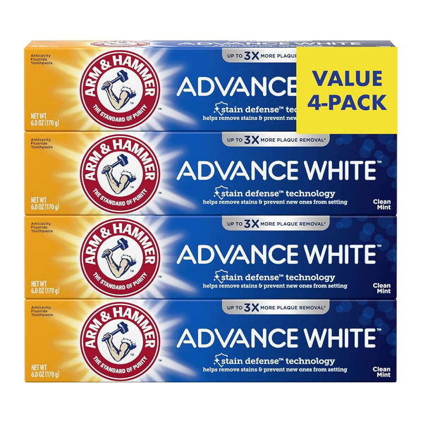 Arm & Hammer Advance White Toothpaste, Clean Mint Flavor, Stain Defense Technology, 6 Ounce (Pack of 4) - Premium Health Care from Visit the Arm & Hammer Store - Just $23.99! Shop now at Handbags Specialist Headquarter