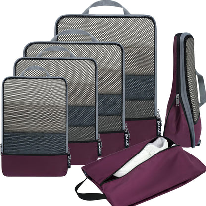 BAGAIL Expandable Travel Compression Cubes Set