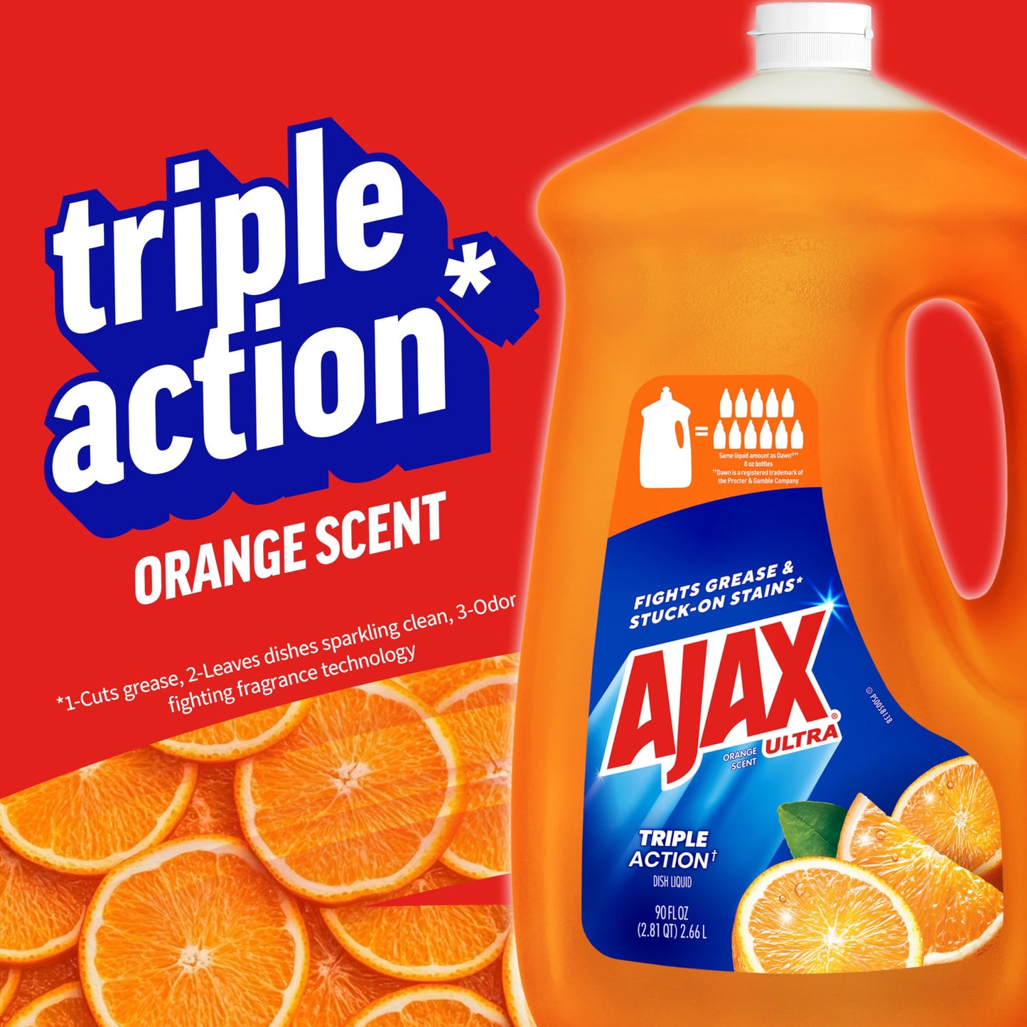 Ajax Triple Orange Dish Soap - 90 fl oz
