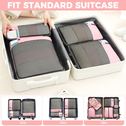 BAGAIL Expandable Travel Compression Cubes Set